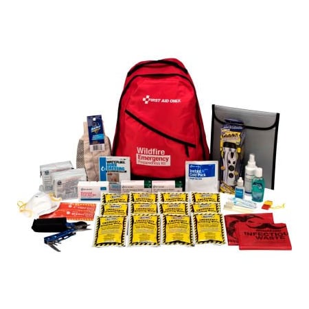 Acme United First Aid Only 91058 Emergency Preparedness Backpack, Wildfire 91058